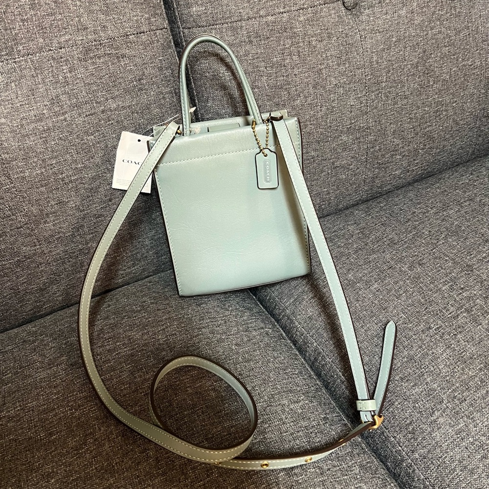 Brand new!!! Coach mini cashin blue tote